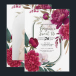 Invitación Berry Bloom Garden Floral Glam Sweet 16<br><div class="desc">Customize for any event</div>