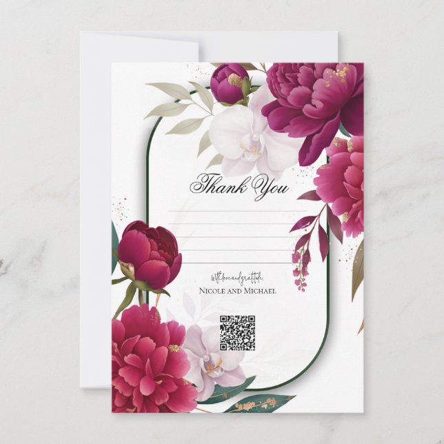 Invitación Berry Bloom Garden Floral Glam Wedding  (Anverso)