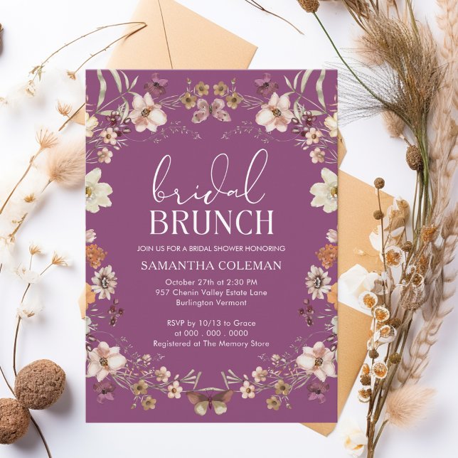 Invitación Berry Boho Wildflower Bridal Brunch Bridal Bridal  (Subido por el creador)