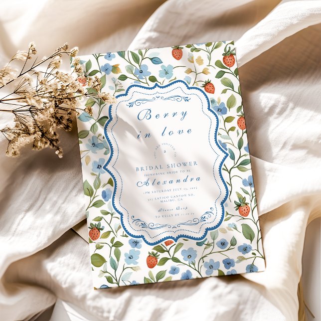 Invitación Berry Bonito Rubor Bridal Shower (Subido por el creador)