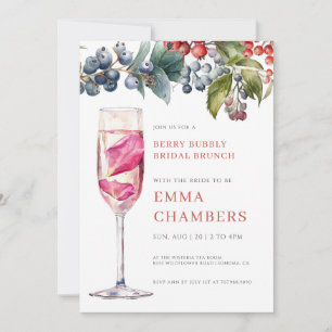 Invitación Berry Bubbly Bridal Brunch