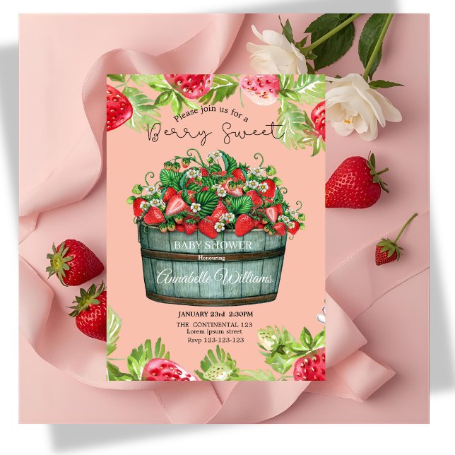 Invitación berry dulce baby ducha bebé (Subido por el creador)