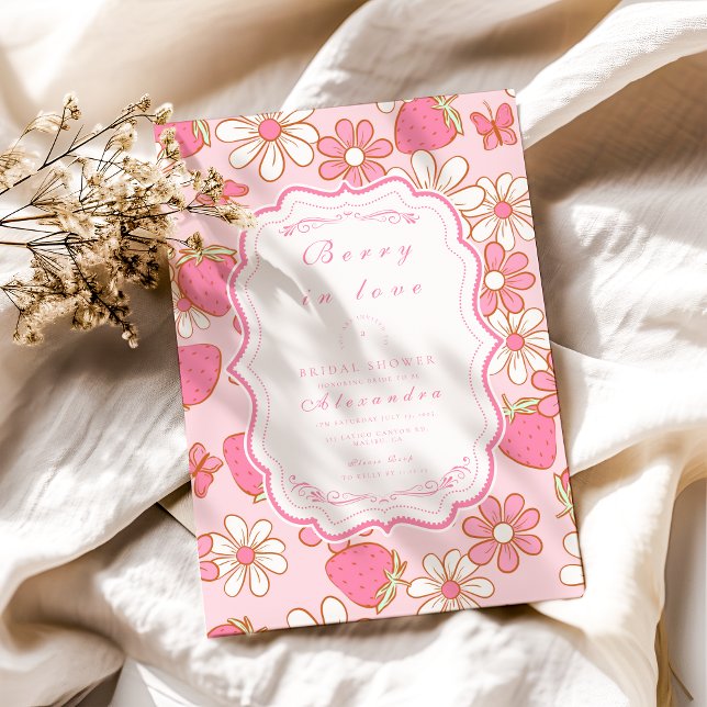 Invitación Berry en ducha de novias en flor (Subido por el creador)