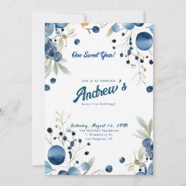 Invitación ¡Berry First Birday! 1.ᵉʳ Fiesta del Aniversario