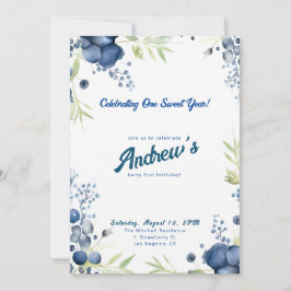 Invitación ¡Berry First Birday! 1.ᵉʳ Fiesta del Aniversario