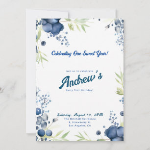 Invitación ¡Berry First Birday! 1.ᵉʳ Fiesta del Aniversario