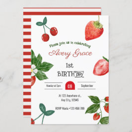 Invitación Berry First Birries & Strawberries