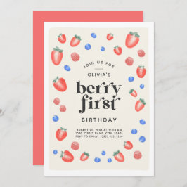 Invitación Berry First Birthday