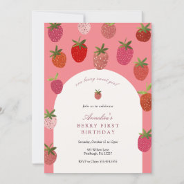 Invitación Berry First Birthday