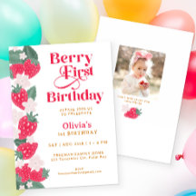 Berry First Birthday Chica Strawberry Fiesta