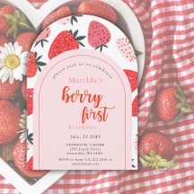 Berry First Birthday Party 1ᵉʳ Arco de fresa