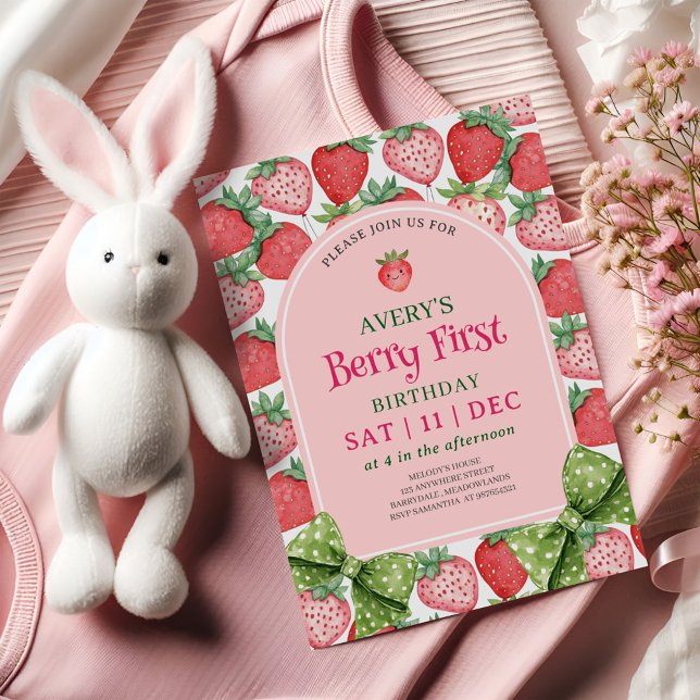 Invitación Berry First Birthday Party 1st Birthday  (Subido por el creador)