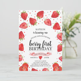 Invitación Berry First Strawberry