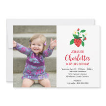 Berry First Strawberry Photo Birday