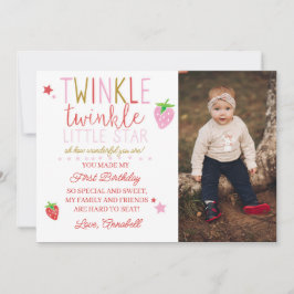 Invitación Berry First Thank You Card Twinkle Star Download