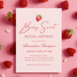 Invitación Berry In Love, Berry Sweet Bridal Shower