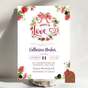 Invitación Berry in love Bridal Shower
