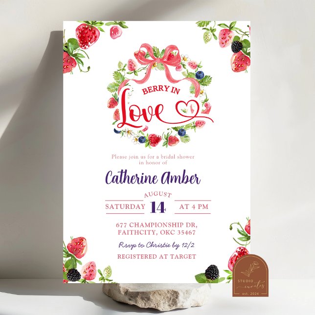 Invitación Berry in love Bridal Shower (Subido por el creador)