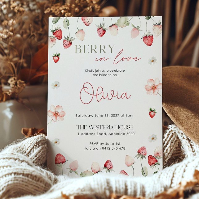Invitación Berry in Love Bridal Shower Invitation: Editable (Subido por el creador)