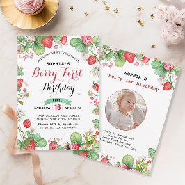 Invitación Berry Lovely First Birday