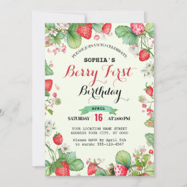 Invitación Berry Lovely First Birday