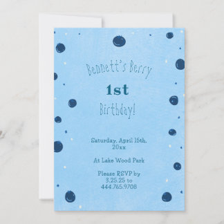 Invitación Berry, primer cumpleaños