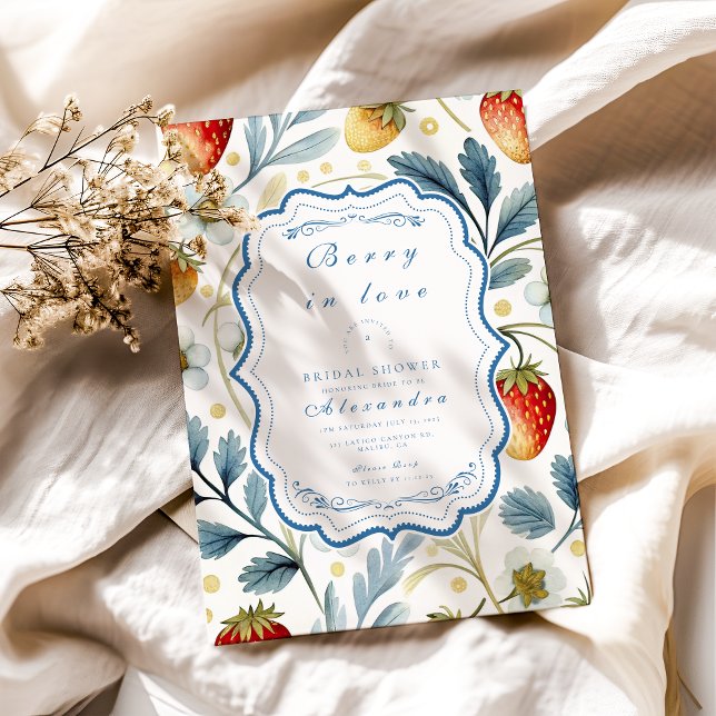 Invitación Berry suave Rubor Bridal Shower (Subido por el creador)