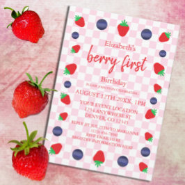 Invitación Berry Sweet 1er cumpleaños