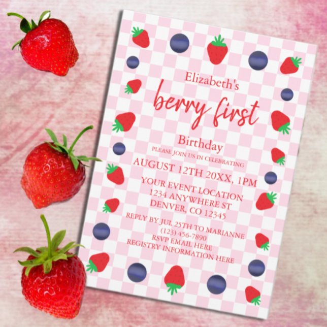 Invitación Berry Sweet 1er cumpleaños (Subido por el creador)