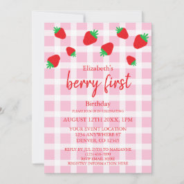 Invitación Berry Sweet 1er cumpleaños