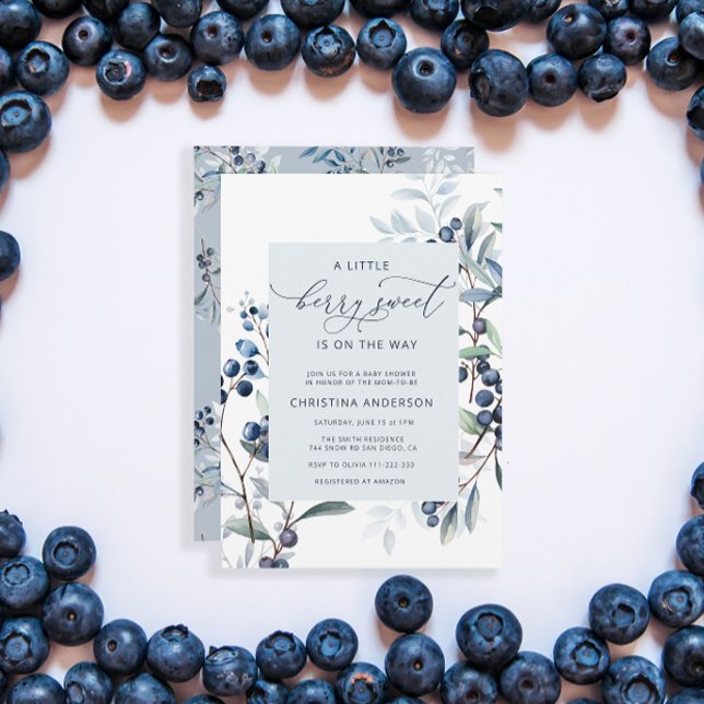 Invitación Berry Sweet Baby está en camino Baby Shower (Subido por el creador)