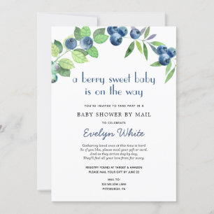 Invitación Berry Sweet Baby está en camino Baby Shower por co