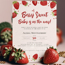 Invitación Berry Sweet Baby está en camino de la ducha de fre