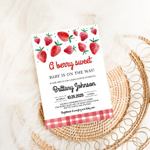 Invitación Berry Sweet Baby On the Way Chica Baby Shower