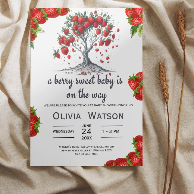 Invitación Berry Sweet Baby Shower (Subido por el creador)