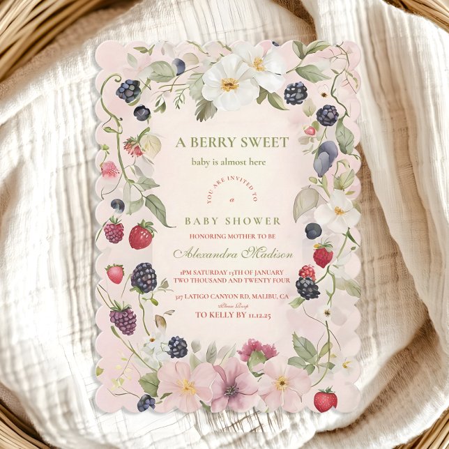 Invitación Berry Sweet Baby Shower (Subido por el creador)