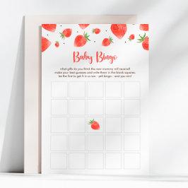 Invitación Berry Sweet Baby Shower Baby Bingo Game Card