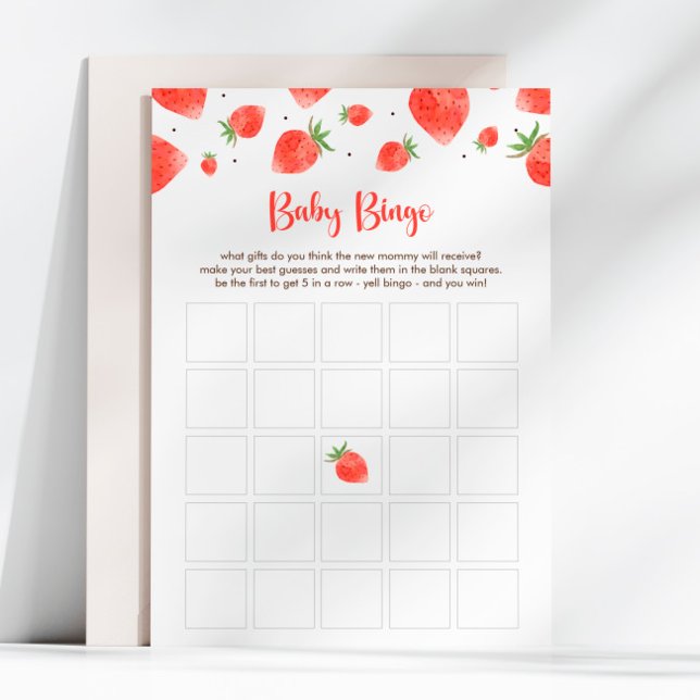 Invitación Berry Sweet Baby Shower Baby Bingo Game Card (Subido por el creador)