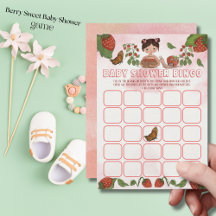 Berry Sweet Baby Shower Bingo Game