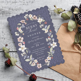 Invitación Berry Sweet Baby Shower Wild Berries & Flowers