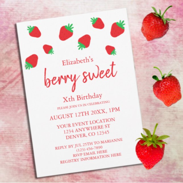 Invitación Berry Sweet Birthday (Subido por el creador)