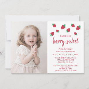 Invitación Berry Sweet Birthday