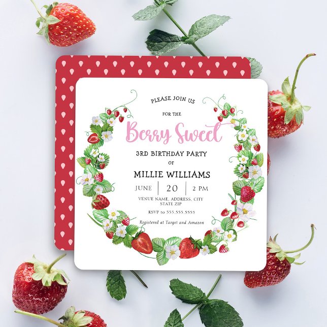 Invitación Berry Sweet Birthday Party (Subido por el creador)