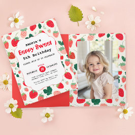 Invitación Berry Sweet Birthday plegado