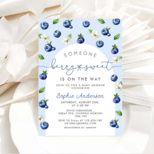 Invitación Berry Sweet Blueberry Baby Shower