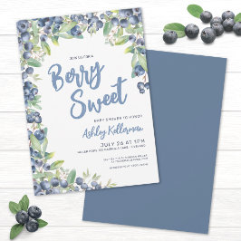 Invitación Berry Sweet Blueberry Baby Shower