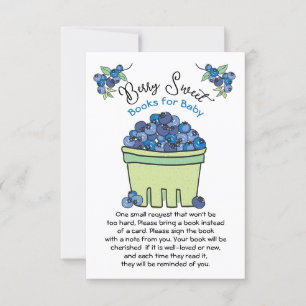 Invitación Berry Sweet Blueberry Baby Shower Books para el be