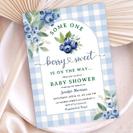 Invitación Berry Sweet Blueberry Baby Shower Boy
