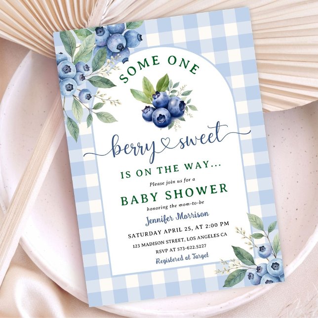 Invitación Berry Sweet Blueberry Baby Shower Boy (Subido por el creador)