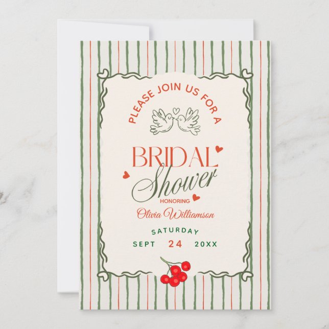 Invitación Berry Sweet Bridal Shower Wild Berries (Anverso)